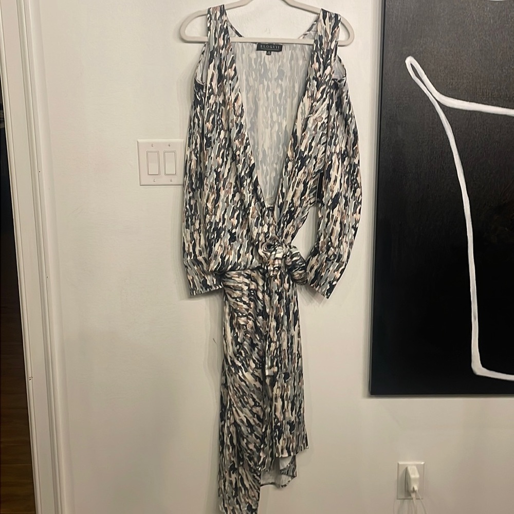 Eloquii Neutral Colored Dress Plus Size